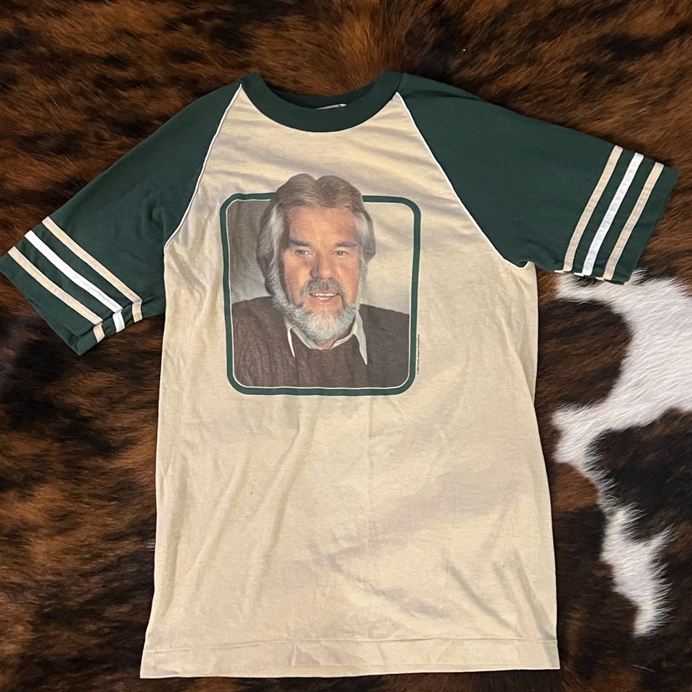 Vintage Kenny Rogers T-shirt size Small 1983 The Jovan Tour Double Sided